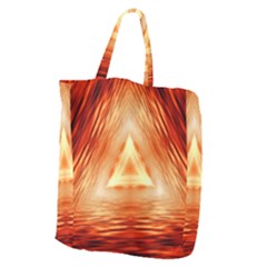 Abstract Orange Triangle Giant Grocery Tote