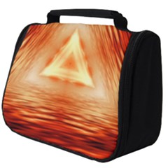 Abstract Orange Triangle Full Print Travel Pouch (big)