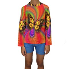 Arrangement Butterfly Kids  Long Sleeve Swimwear