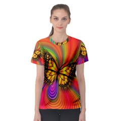 Arrangement Butterfly Women s Sport Mesh Tee