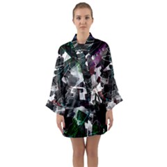 Abstract Science Fiction Long Sleeve Kimono Robe