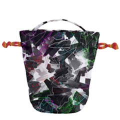 Abstract Science Fiction Drawstring Bucket Bag