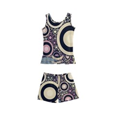 Art Retro Vintage Kids  Boyleg Swimsuit