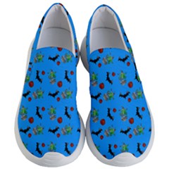 Halloween Witch Pattern Blue Women s Lightweight Slip Ons by snowwhitegirl