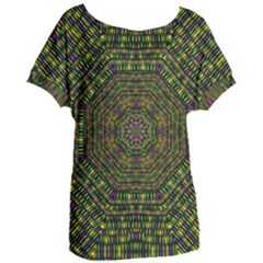 Peace Flower Planet And Calm Fire Women s Oversized Tee