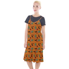 Halloween Witch Pattern Orange Camis Fishtail Dress by snowwhitegirl