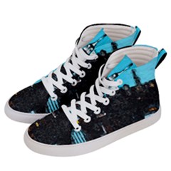 City Town Men s Hi-top Skate Sneakers by snowwhitegirl