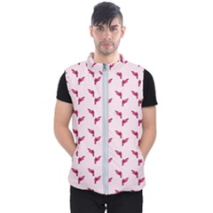 Pink Parrot Pattern Men s Puffer Vest
