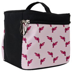 Pink Parrot Pattern Make Up Travel Bag (big) by snowwhitegirl