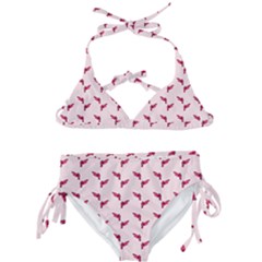 Pink Parrot Pattern Kids  Classic Bikini Set by snowwhitegirl