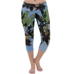 Palm Tree Capri Yoga Leggings by snowwhitegirl