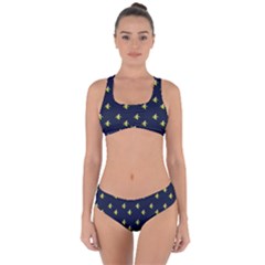 Peeled Banana On Blue Criss Cross Bikini Set by snowwhitegirl