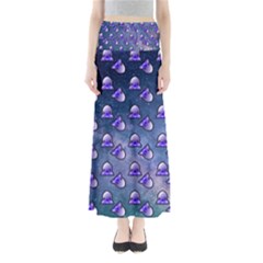 Kawaii Space Rocket Pattern Full Length Maxi Skirt by snowwhitegirl