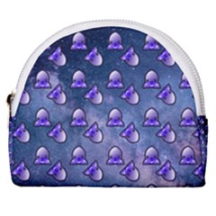 Kawaii Space Rocket Pattern Horseshoe Style Canvas Pouch by snowwhitegirl