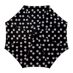 Lazy Bat On Black Pattern Golf Umbrellas by snowwhitegirl