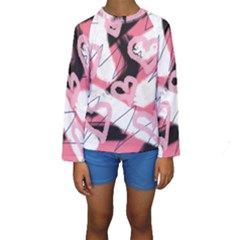 Heart Abstract Kids  Long Sleeve Swimwear