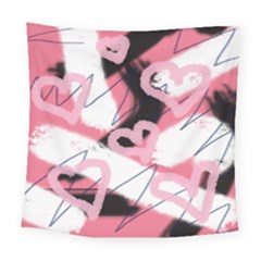 Heart Abstract Square Tapestry (large)