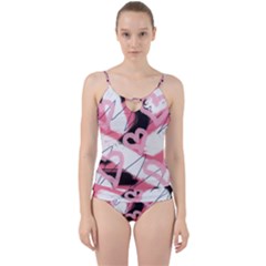 Heart Abstract Cut Out Top Tankini Set