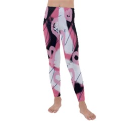 Heart Abstract Kids  Lightweight Velour Leggings