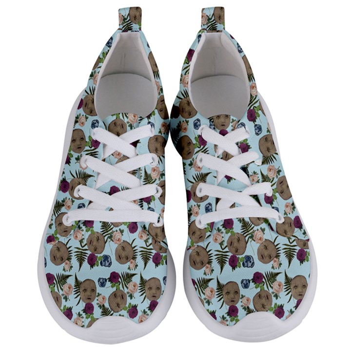 Cracked Doll Pattern Blue Women s Lightweight Sports Shoes