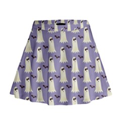 Halloween Ghost Bat Mini Flare Skirt