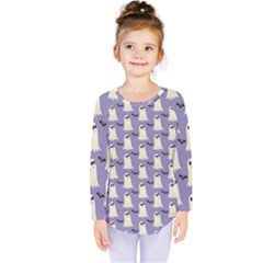 Halloween Ghost Bat Kids  Long Sleeve Tee