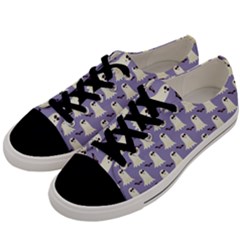 Halloween Ghost Bat Men s Low Top Canvas Sneakers