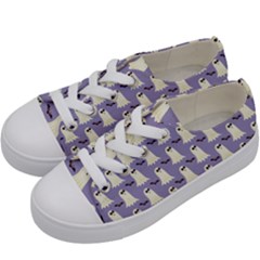 Halloween Ghost Bat Kids  Low Top Canvas Sneakers