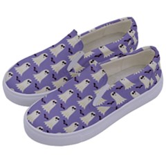 Halloween Ghost Bat Kids  Canvas Slip Ons