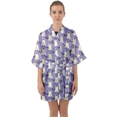 Halloween Ghost Bat Quarter Sleeve Kimono Robe