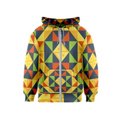 Background Geometric Color Plaid Kids  Zipper Hoodie by Mariart