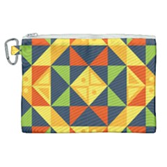 Background Geometric Color Plaid Canvas Cosmetic Bag (xl)