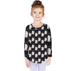 Beanie Boy Pattern Kids  Long Sleeve Tee