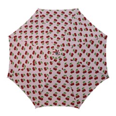 Retro Pink Cherries Golf Umbrellas