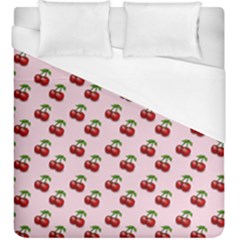 Retro Pink Cherries Duvet Cover (king Size)