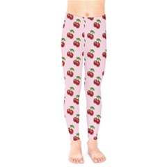 Retro Pink Cherries Kids  Legging