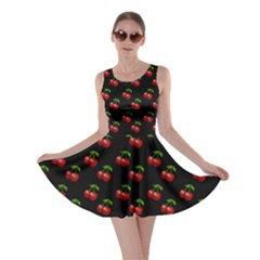 Retro Black Cherries Skater Dress by snowwhitegirl