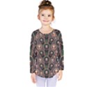 Abstract Pattern Green Kids  Long Sleeve Tee View1