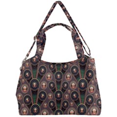 Abstract Pattern Green Double Compartment Shoulder Bag by HermanTelo