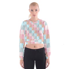 Background Pastel Cropped Sweatshirt by HermanTelo