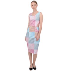Background Pastel Sleeveless Pencil Dress