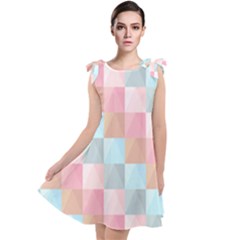 Background Pastel Tie Up Tunic Dress