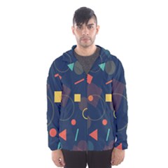 Background Geometric Men s Hooded Windbreaker by HermanTelo