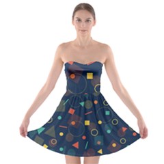 Background Geometric Strapless Bra Top Dress by HermanTelo