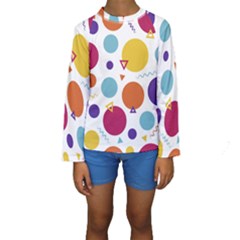 Background Polka Dot Kids  Long Sleeve Swimwear by HermanTelo