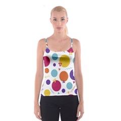 Background Polka Dot Spaghetti Strap Top