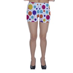 Background Polka Dot Skinny Shorts by HermanTelo