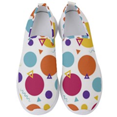 Background Polka Dot Men s Slip On Sneakers by HermanTelo