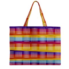 Background Line Rainbow Zipper Mini Tote Bag