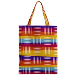 Background Line Rainbow Zipper Classic Tote Bag by HermanTelo